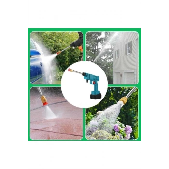 VipMarketim Şarjlı Ve Yüksek Basınçlı Oto Yıkama Makinesi Ve Sulama Tabancası Bahçe Yıkama Makinesi