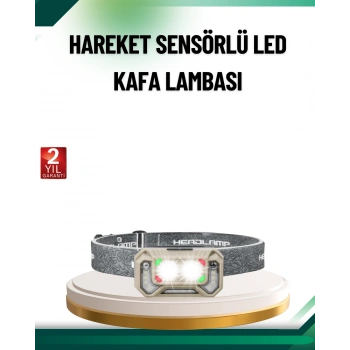VipMarketim Şarjlı Wave Sensörlü LED Kafa Feneri Outdoor Kullanım