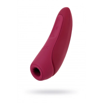 VipMarketim Satisfyer Curvy 1 Connect App Vakum Dalgası Klitoris Vibratörü, silikon, kırmızı, 14,3 cm
