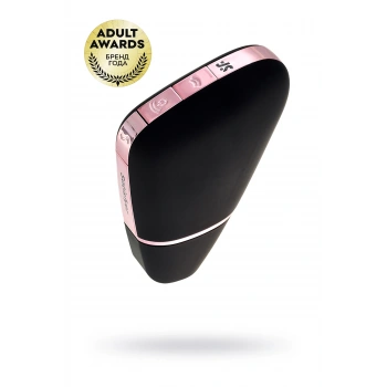 VipMarketim Satisfyer Love Triangle Vakum Dalgası Klitoral Stimülatör, Silikon, Siyah, 8,8 Cm