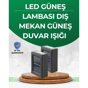 VipMarketim Şeffaf Abajurlu Duvar Tipi Solar Işık