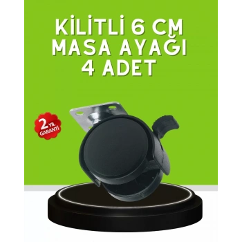 VipMarketim Sehpa ve Restoran Arabası İçin Kilitli Ayak 4’lü