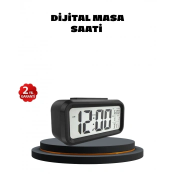 VipMarketim Sensörlü Dijital Masa Saati Alarm ve Sıcaklık Göstergeli