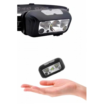 VipMarketim Sensörlü Şarjlı Type-c Şarj Işıklı Kafa Lambası Kamp Lambası