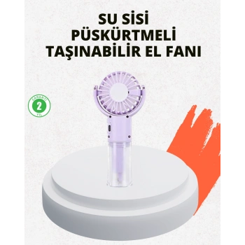 VipMarketim Sessiz Çalışan Şarjlı Su Buharlı Portatif Vantilatör