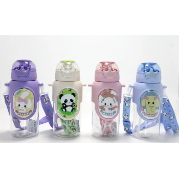 VipMarketim Sevimli 3D Desenli Su Matarası (BPA İçermez)