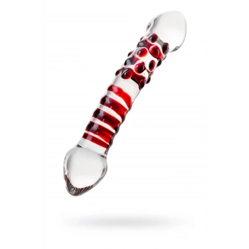VipMarketim Sexus Glass Çift Taraflı Cam Dildo , Şeffaf, 21 cm