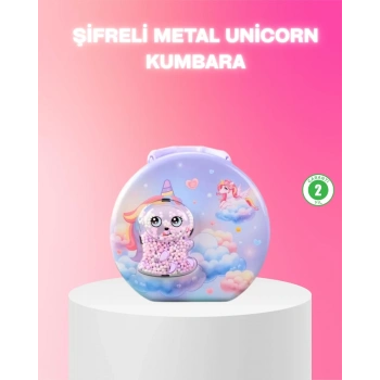 VipMarketim Şifreli Çocuk Para Kasası Metal Gövdeli Güvenli Kutu