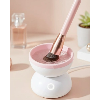 VipMarketim Silikon Yüzeyli Elektrikli Makyaj Fırçası Temizleme Kabı
