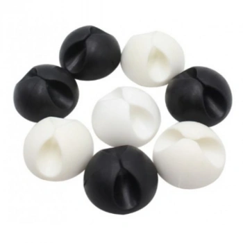 VipMarketim Siyah Beyaz Kablo Sabitleme Klipsi 10lu