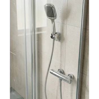 VipMarketim Siyah Duş Başlığı Seti Spiral Hortumlu El Duşu ve Duvar Askısı Banyo Seti