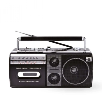 VipMarketim Siyah Kaset Çalar - Bluetooth USB TF AUX FM Özellikli