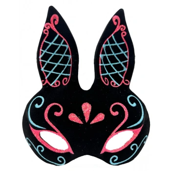 VipMarketim Siyah Mavi Kırmızı Tavşan Maskesi