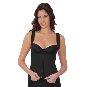 VipMarketim Si̇yah Mi Agraflı Göğsü Açık Atlet Korse (Kod:9173)