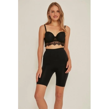 VipMarketim Siyah Mi Emay Soft Uzun Paçalı Boxer Korse (Kod:3005)