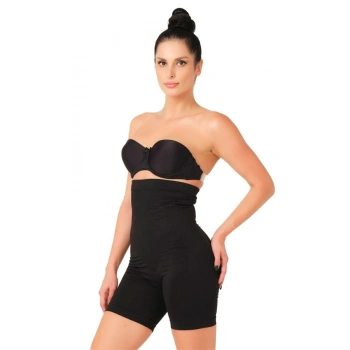 VipMarketim Siyah Mi Emay Yüksek Bel Paçalı Korse (Kod:2007)