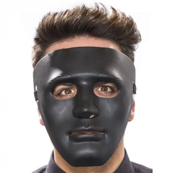 VipMarketim Siyah Renk Hip Hop Anonim Jabbawockeez Dans Maskesi 18x19 cm