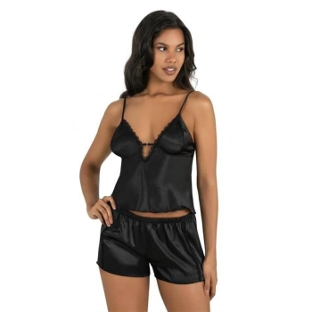 VipMarketim Gülkurusu Saten Şort Takımı (Kod:9207)