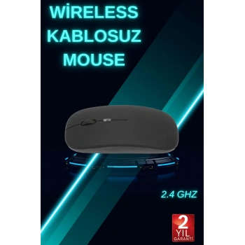 VipMarketim Siyah Wireless Kablosuz Sessiz Mouse Bluetooth Bağlantılı