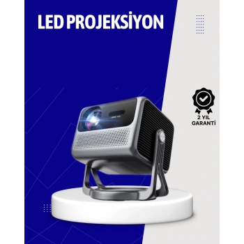VipMarketim Smart Projector Android TV Taşınabilir Gimbal Standlı