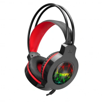 VipMarketim SNOPY SN-GX7 CRAZY Kablolu 3.5mm Jac USB Rainbow Aydınlatma Gaming Mikrofonlu Kulaklık (Siyah)(1923)