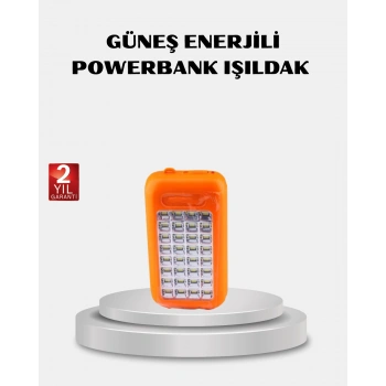 VipMarketim Solar Powerbank 10000 mAh LED Kamp Lambalı Taşınabilir Şarj Cihazı