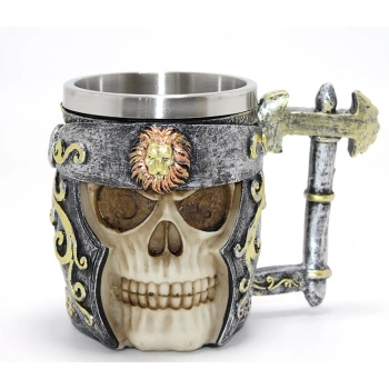 VipMarketim Şövalye Tasarım İçi Paslanmaz Çelik Kupa Bardak