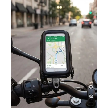 VipMarketim Su Geçirmez Motosiklet Bisiklet Telefon Tutucu 360 Derece Döner Gidon Telefon Standı