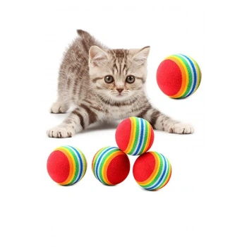 VipMarketim Sünger Kedi Köpek Çiğneme Ve Oyun Topu 4 Adet