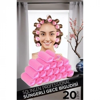 VipMarketim Süngerli Gece Bigudisi 3 cm 20 Adet Solingen Professional