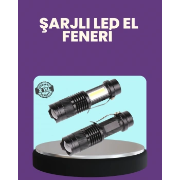 VipMarketim Suya Dayanıklı 4 Modlu Mini LED El Feneri