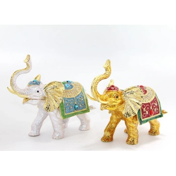 VipMarketim Swarovski Taşlı Tekli Fil Figürü Model 5