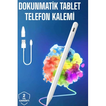 VipMarketim Tablet Kalemi iOS Android Windows Uyumlu Yedek Uçlu Universal Çizim Kalemi