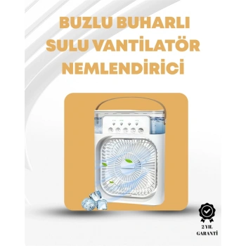 VipMarketim Taşınabilir 3ü 1 Arada Mini Fan | Nemlendirici + Soğutucu + Gece Lambası