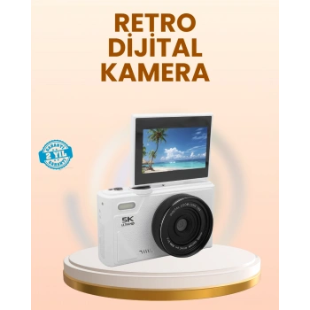 VipMarketim Taşınabilir 5K UHD Fotoğraf ve Video Kamera Otofokus WiFi