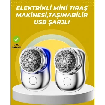 VipMarketim Taşınabilir cep boyunda şarjlı elektrikli tıraş makinesi