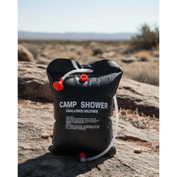 VipMarketim Taşınabilir Kamp Duşu Solar Isıtmalı 20 Litre Su Kapasiteli Hijyen Çözümü