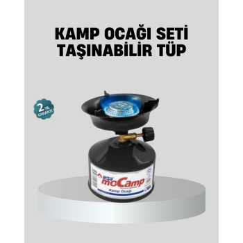 VipMarketim Taşınabilir Kamp Ocağı Seti Pişirme Alanı Ayarlanabilir Alev