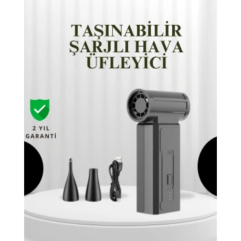 VipMarketim Taşınabilir Şarjlı Güçlü Hava Üfleme Aleti Çok Yönlü Kullanım