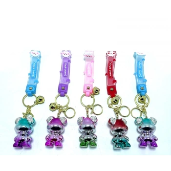 VipMarketim Taşlı Ayıcık Silikon Anahtarlık