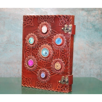 VipMarketim Taşlı Deri Defter Model 12