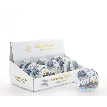 VipMarketim Taşlı İstanbul Tasarımı El Aynası İnce Model 12