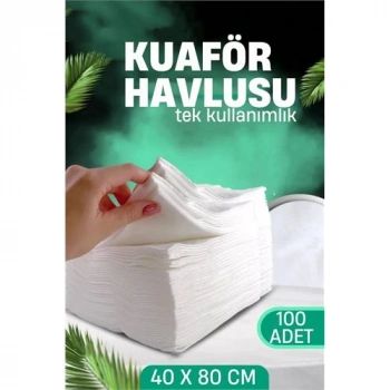VipMarketim Tek Kullanımlık Kuaför Havlusu - Berber Havlusu Spa Havlusu Medikal Havlu 100 Ad