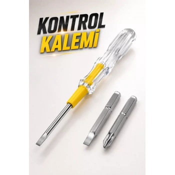 VipMarketim Test Cihazı Kontrol Kalemi Çift Başlıklı Şeffaf Elektrik Testi