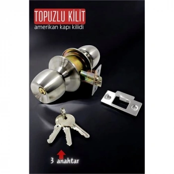 VipMarketim Topuzlu Kilit Amerikan Kapı Kilit Buton Set