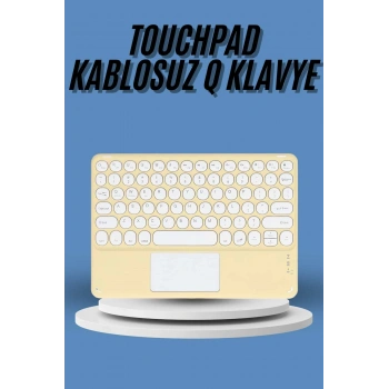 VipMarketim Touchpad Tüm Cihazlara Uyumlu Bluetooth Klavye Touchpad Slim Kablosuz Wifi Q Klavye
