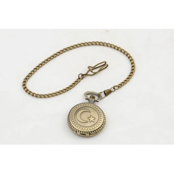 VipMarketim Türk Bayraklı Köstekli Saat