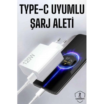 VipMarketim Type-C 120W Şarj Aleti Hızlı Şarj Turbo