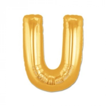 VipMarketim U Harf Folyo Balon Altın Renk 40 inç