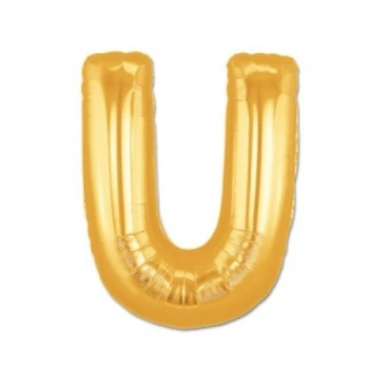 VipMarketim U Harf Folyo Balon Altın Renk 40 inç